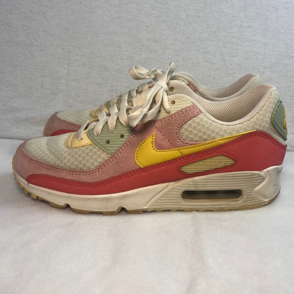Nike Air Max 90 Women's Size 9 Pastel Pink Yellow Sneakers DM9465-001